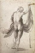 Albrecht Durer Nude With Staff seen from behind oil painting on canvas
